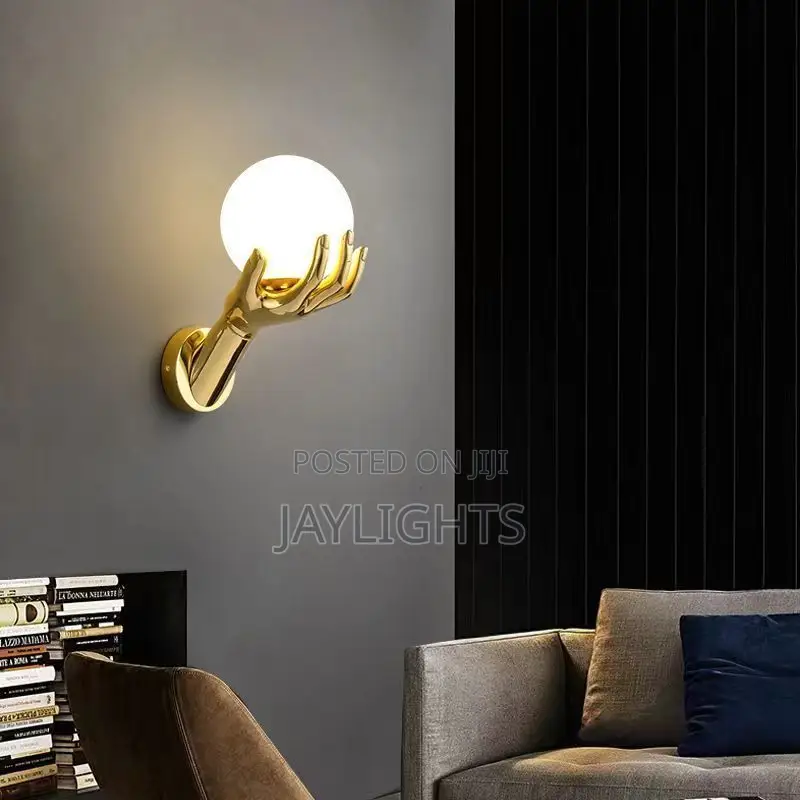 Led Wall Lamp With Golden Arm Finish