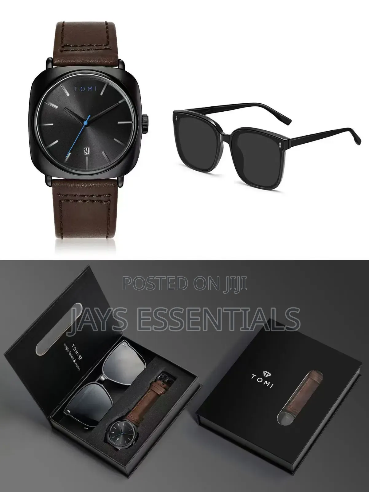 2pc Tomi Gents Watch Sunglasses Valentines Gift Set