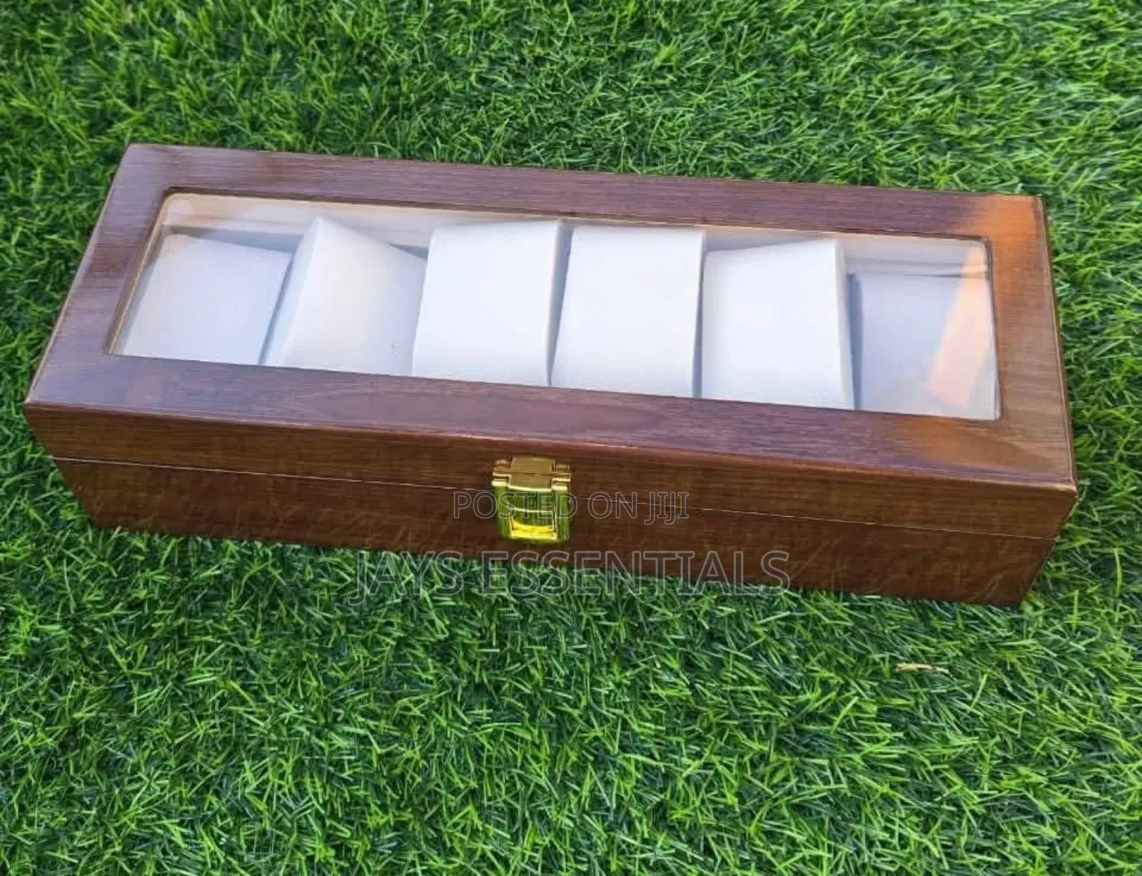 6 Slot Wooden Watch Organizer Valentines Gift