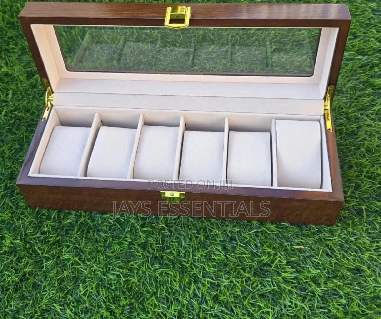 6 Slot Wooden Watch Organizer Valentines Gift