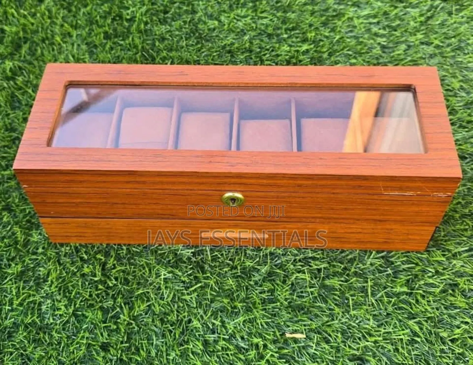 Double Layer Wooden Watch Organizer Valentines Gift
