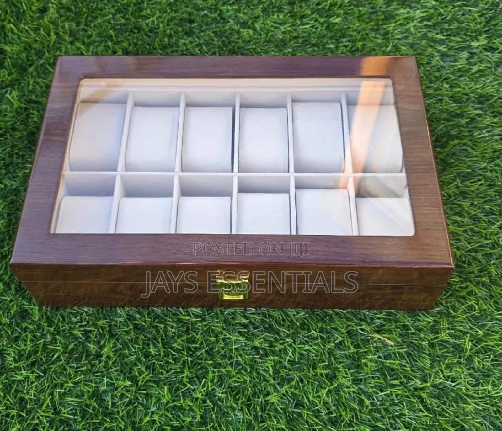 12 Slot Wooden Watch Organizer Valentines Gift