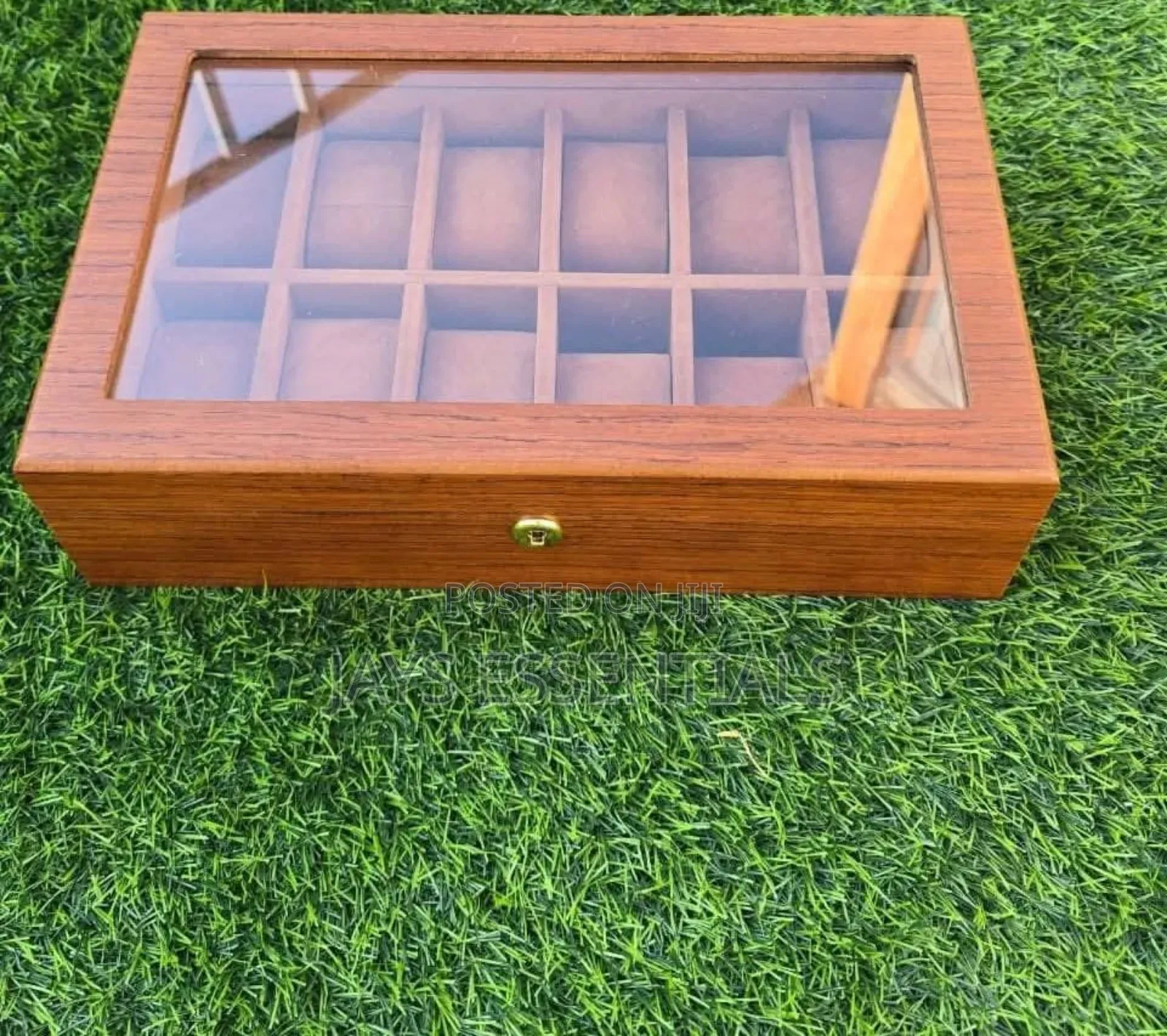 12 Slot Wooden Watch Organizer Valentines Gift Set