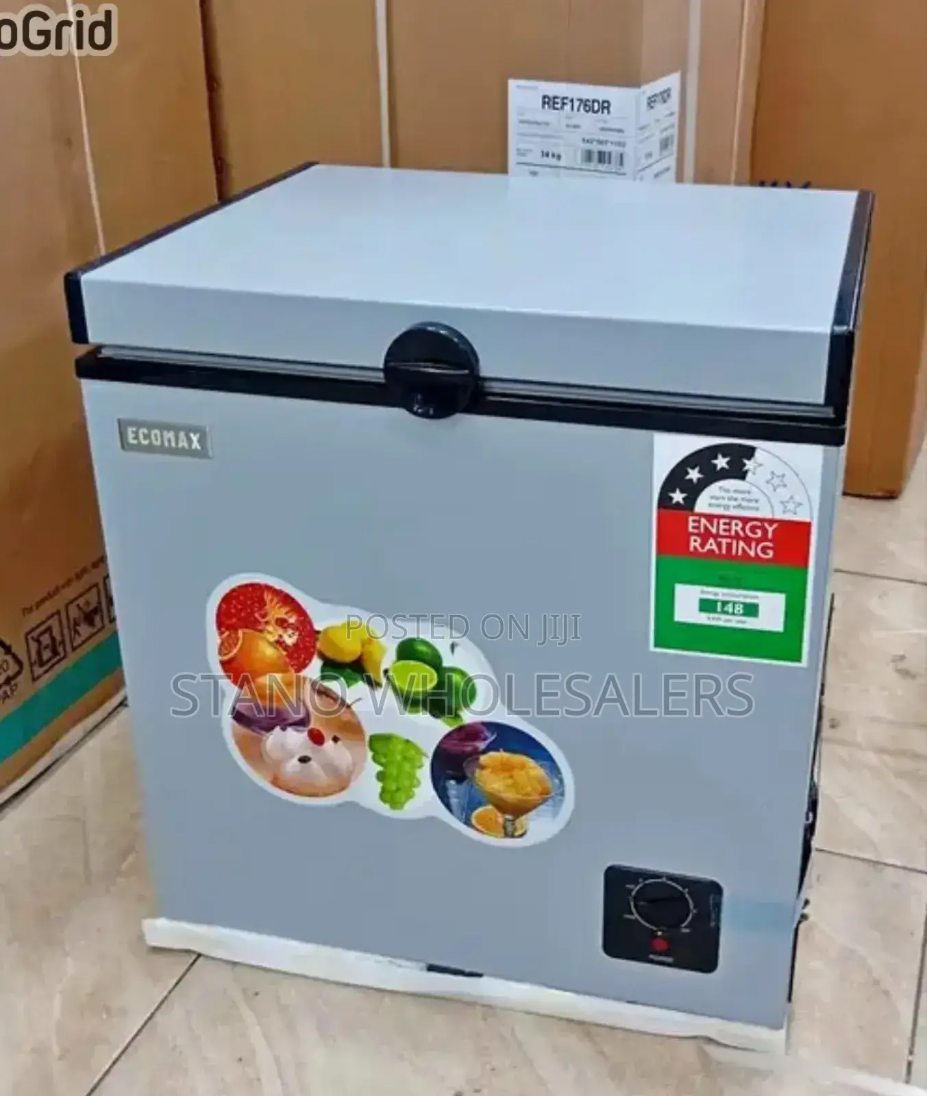 60 Litres Ice Cool Freezer Gray Coated