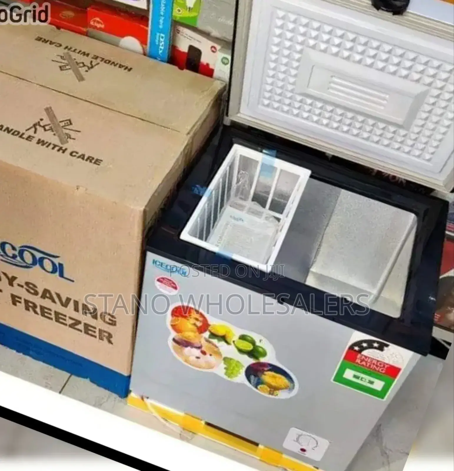 Affordable Ice Cool Chest Freezer Gray Available 60 Litres