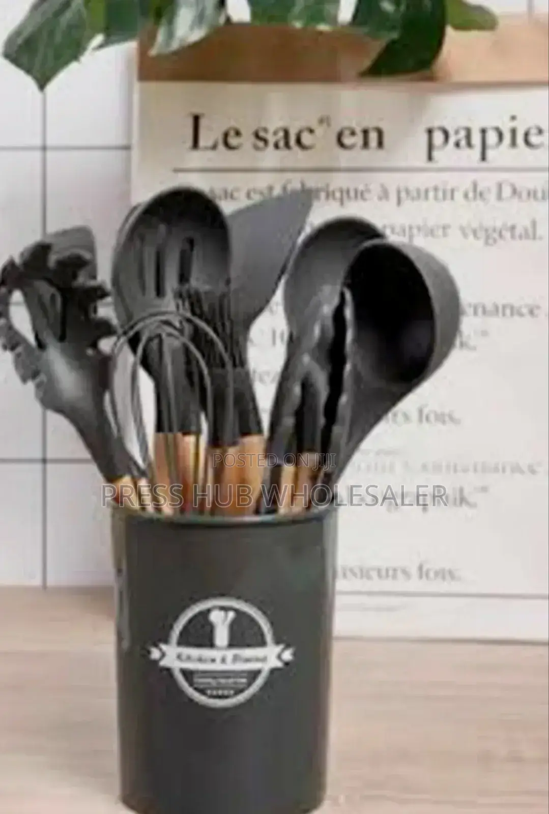 Silicone and Stainless Steel Kitchen Utensil and Knife Set.
