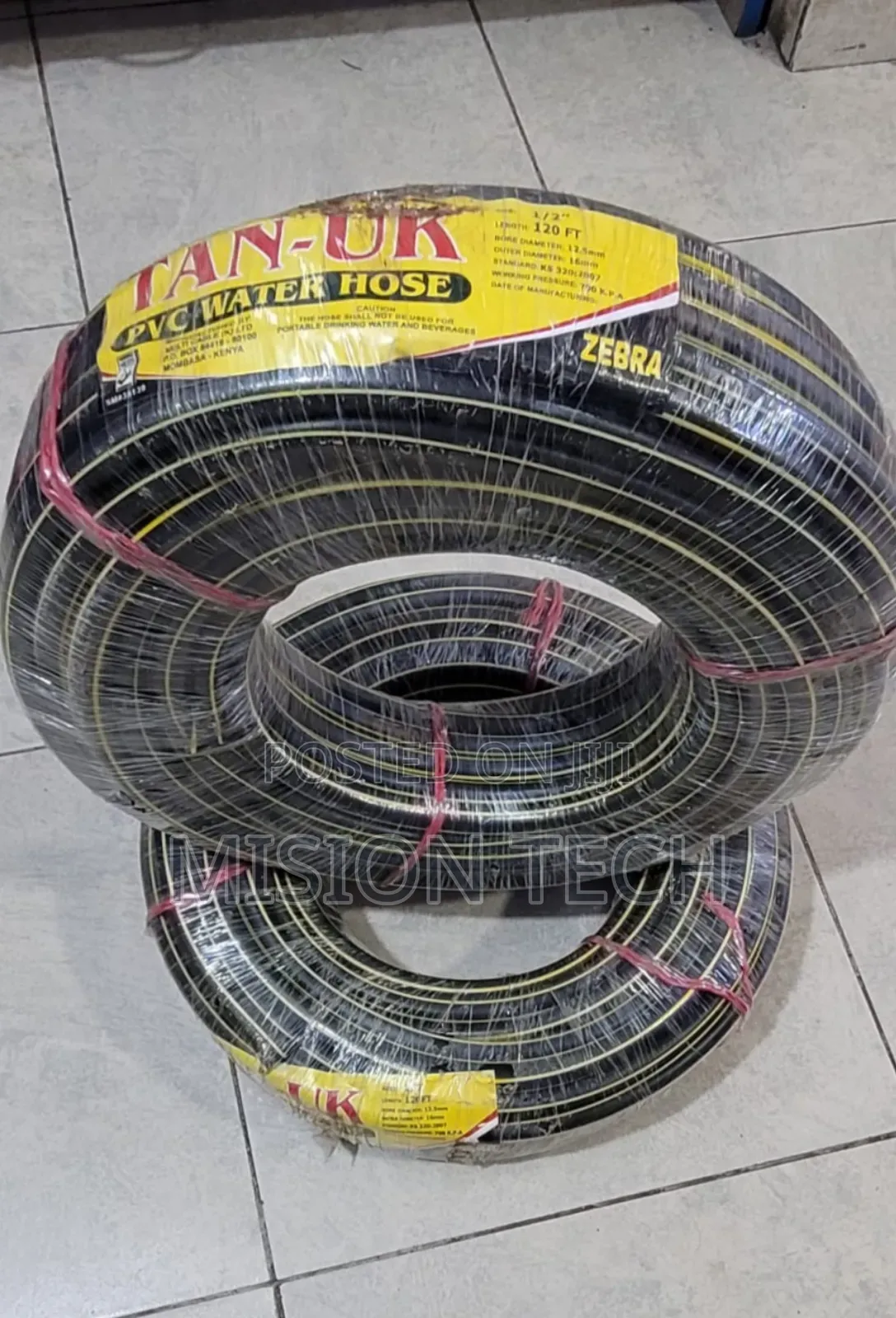 1/2'' Zebra PVC Garden Hose Pipe-60ft* 