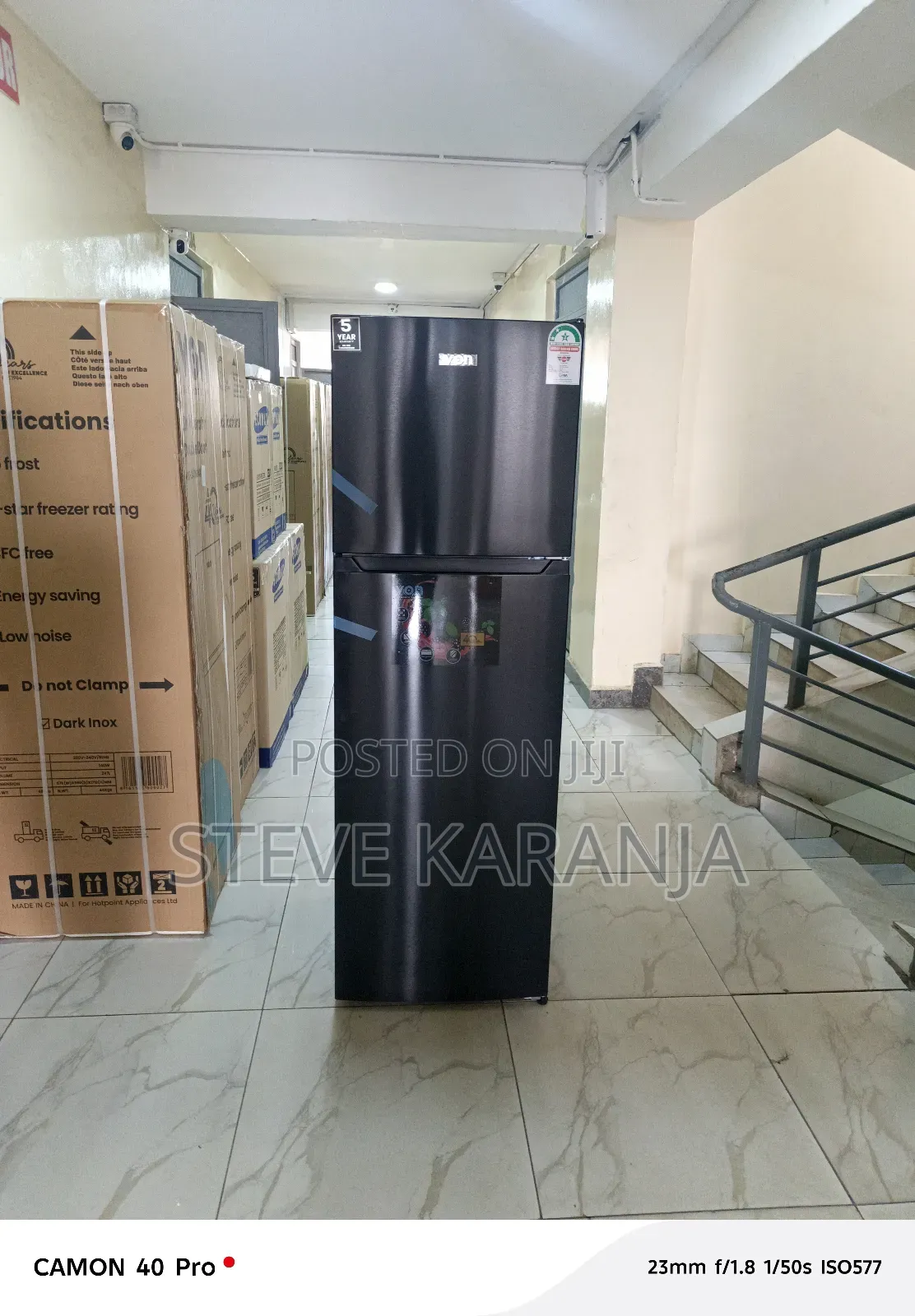Von 247l Double Door Fridge