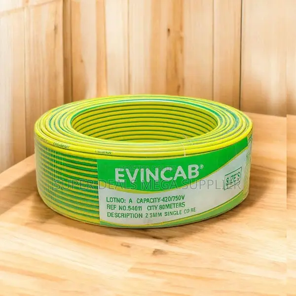 Evin Yellow Green 2.5mm Single Core Flexible PVC Indoor Wiring Cable