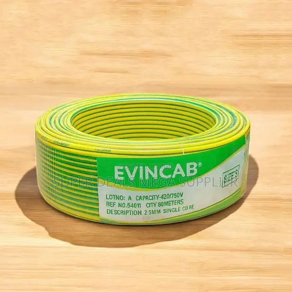 Evin Yellow Green 2.5mm Single Core Shockproof Electrical Wiring Cable