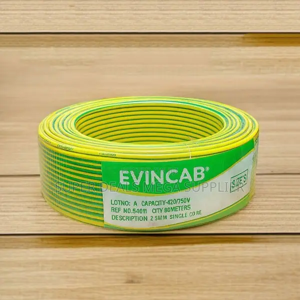 Evinyellow Green 2.5mm Low Smoke PVC Indoor Electrical Wiring Cable