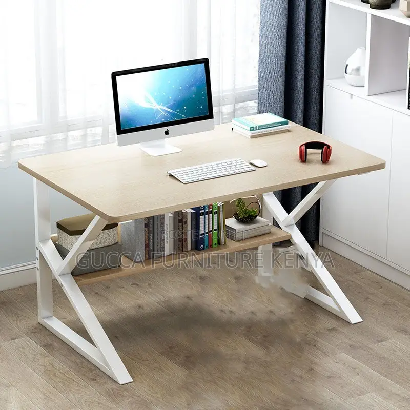 1.2m Customized Computer Desk With Bookshelf