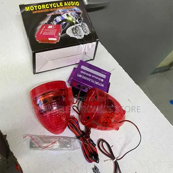 2 Remote Mp3 Speakers Waterproof Bluetooth Motorcycle Handlebar
