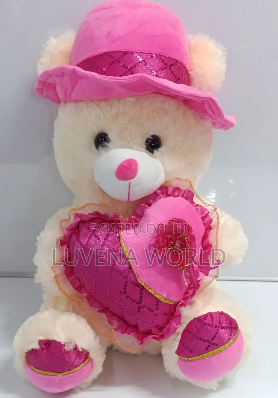 Cream Pink Teddy Bear