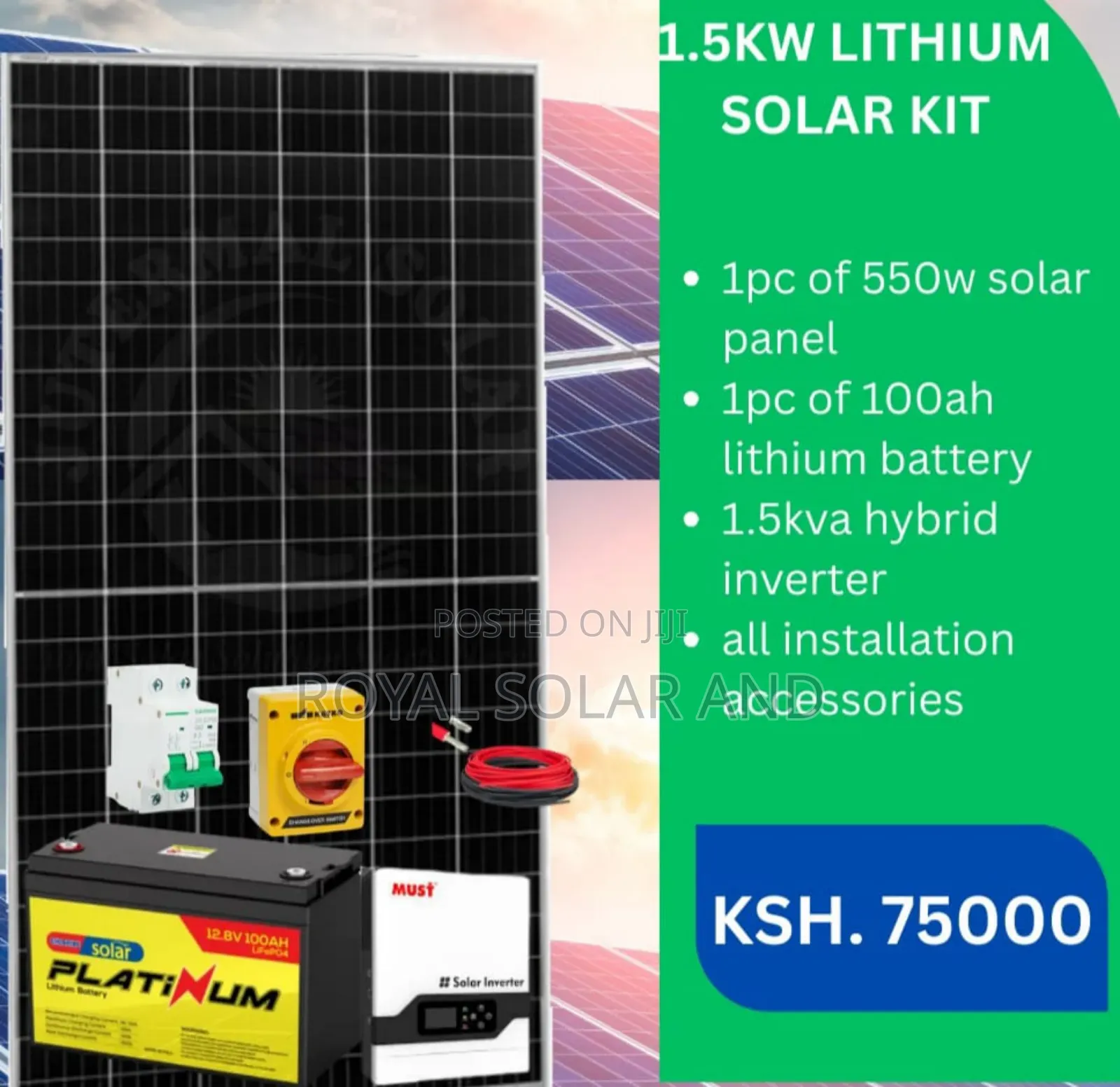 1.5kw Lithium Solar System Quality and Powerful