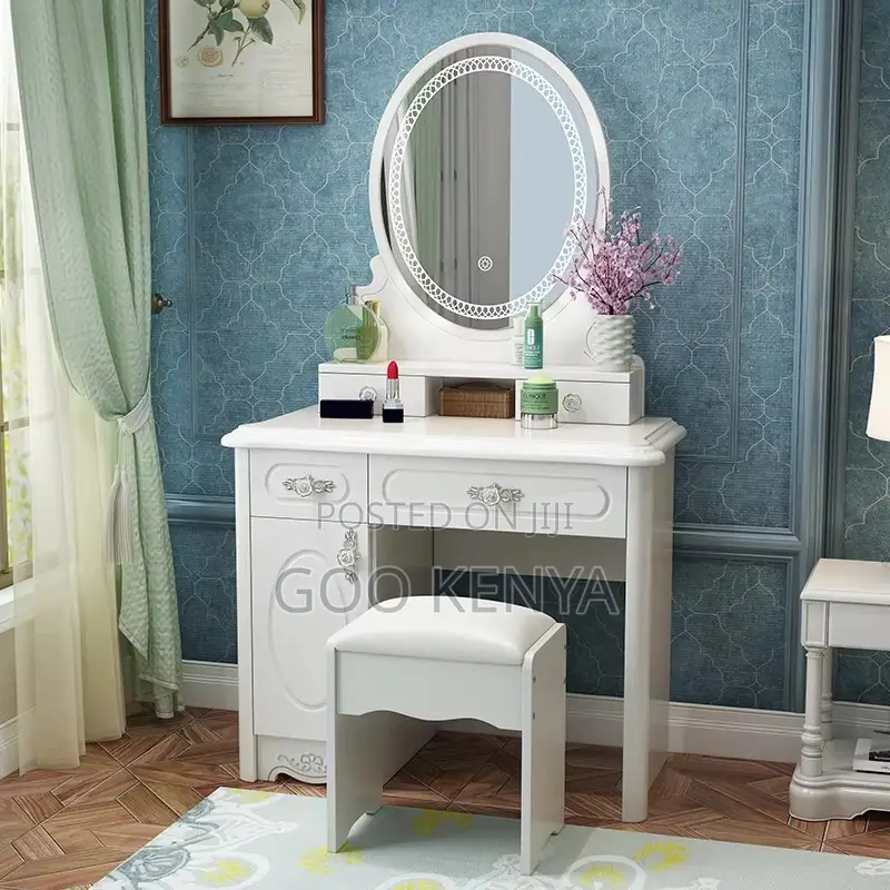 Home Dressing Table; Wooden Small Space Vanity for Bedroom and Make Up
