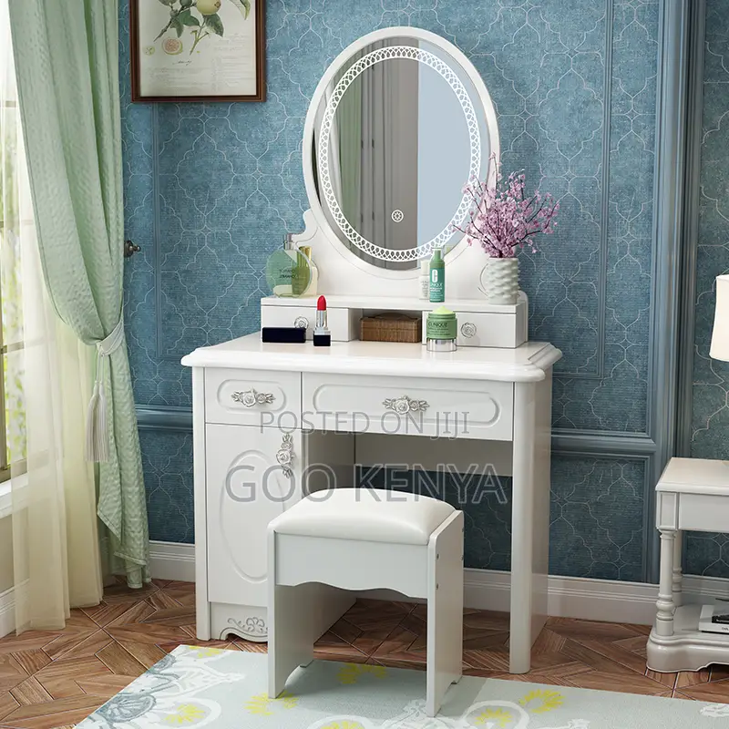 Home Dressing Table; Wooden Small Space Vanity for Bedroom and Make Up