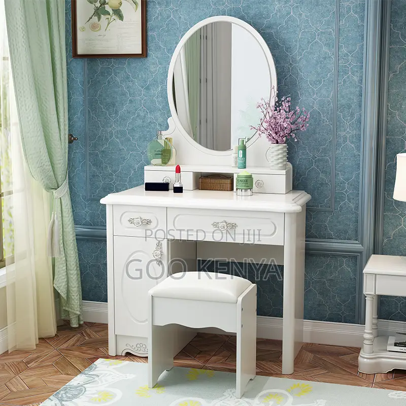 Home Dressing Table; Wooden Small Space Vanity for Bedroom and Make Up