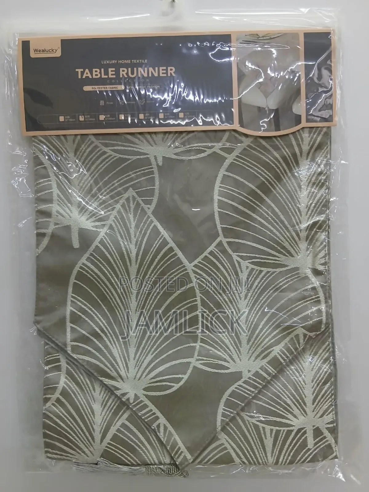 Simple Elegant Rectangular Table Runner –Bz