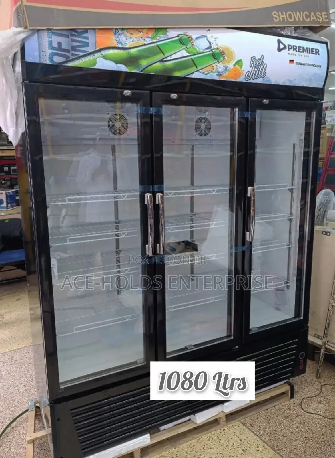 Premier 1080 Litres Showcase Triple Door Chiller Fridge