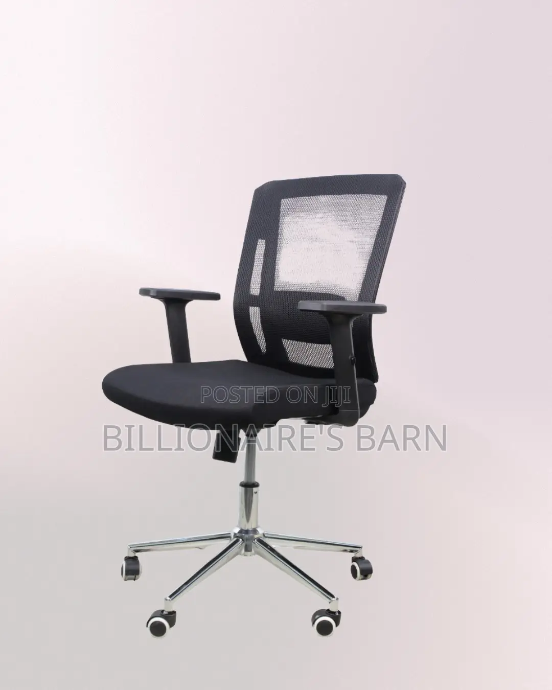 Mid-Back Chair Chrome Base — Clean Look, Chrome Base Stability
