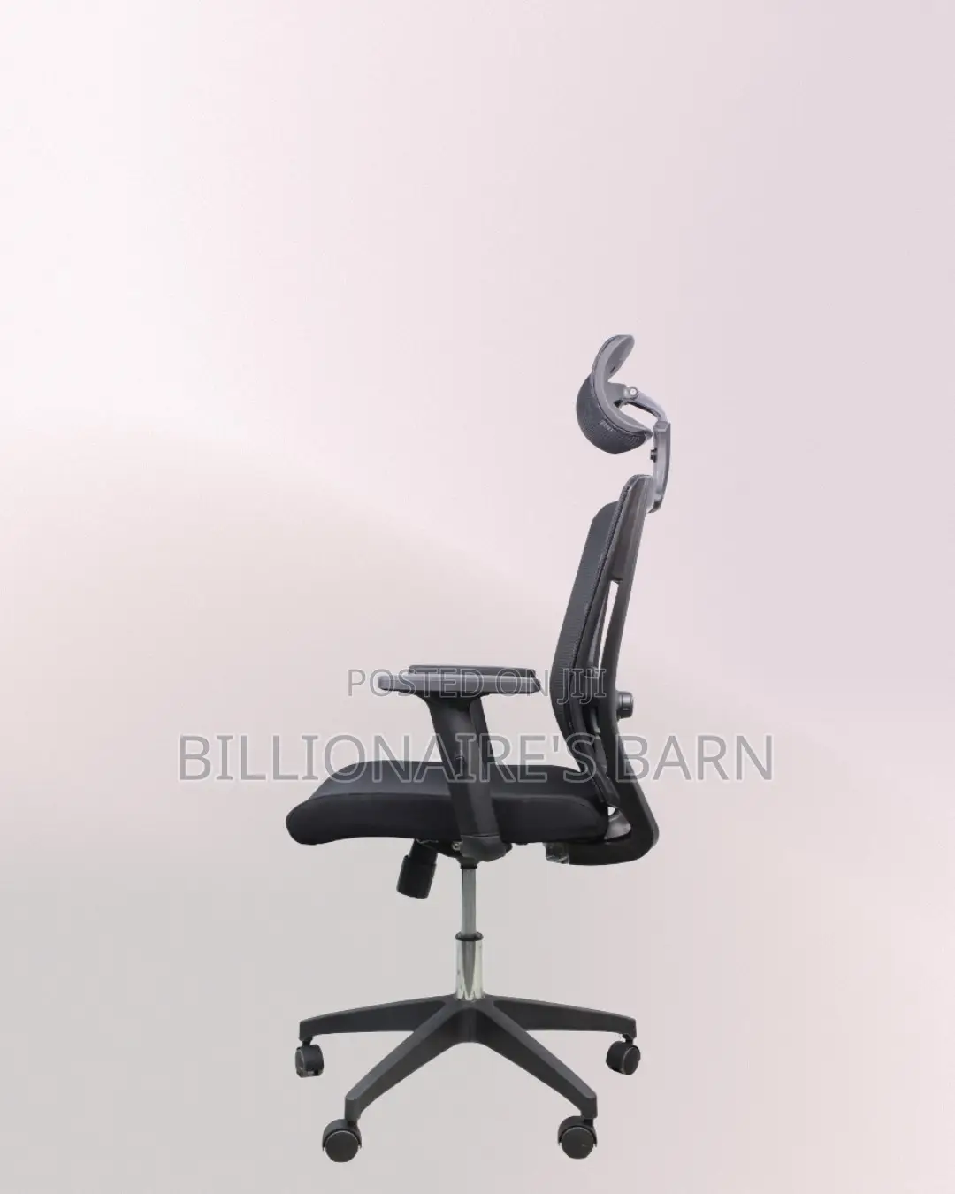 Black Ergonomic Office Chair for Work — Posture Support, Neck Support