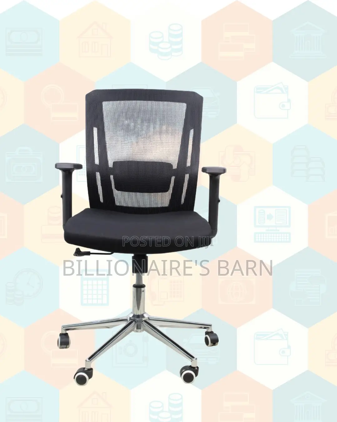 Barn Origin Mid-Back Chair • Workday Comfort, Strong Chrome Base