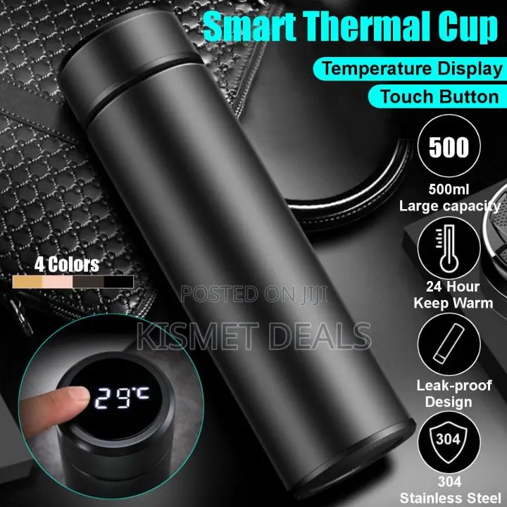 Smart Flask Mug Cup Digital Temperature Display Thermometer 500ml
