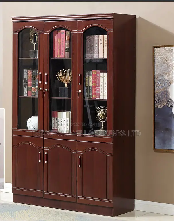 Office Cabinets - Three Door Wooden Executive Storage Cupboard