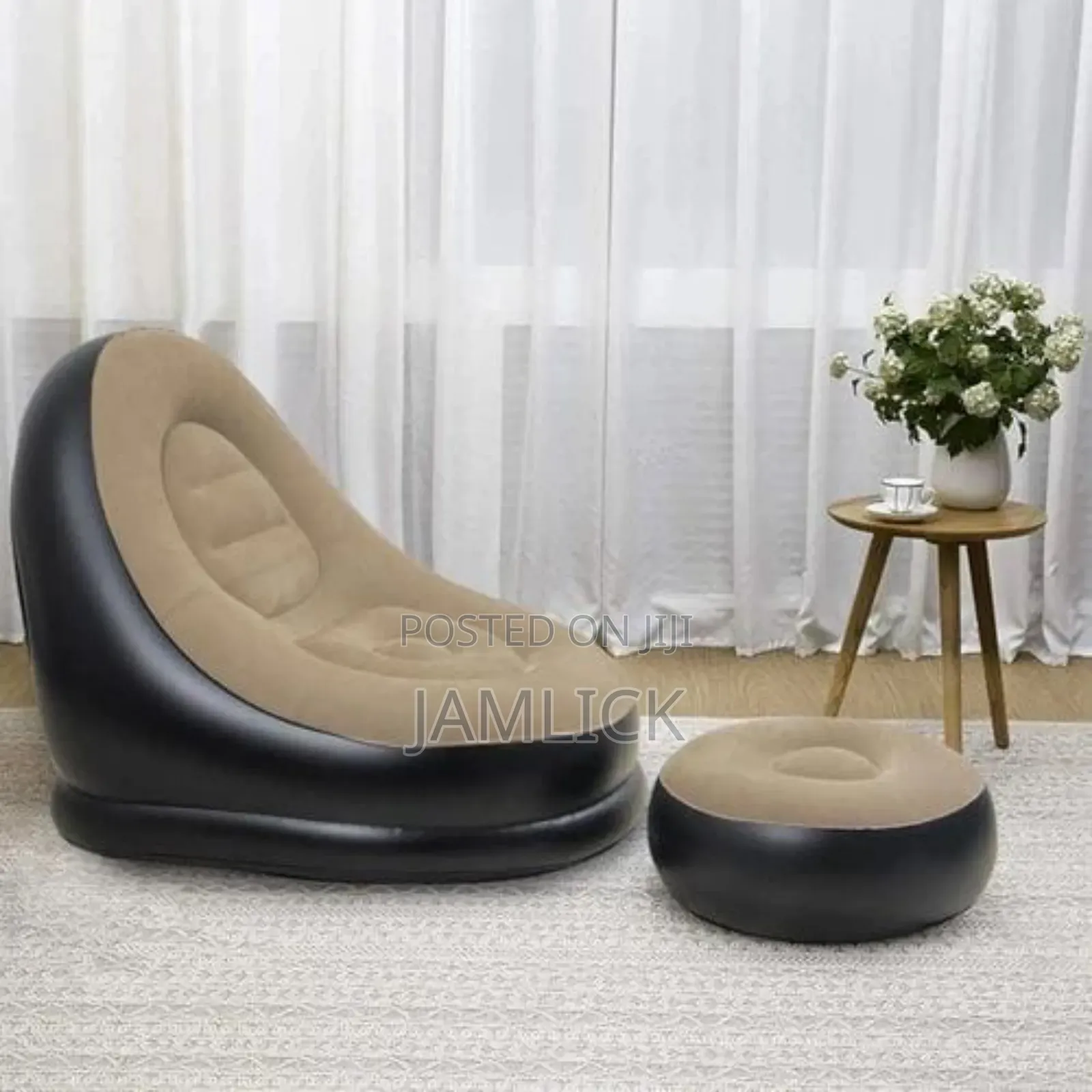 Inflatable Sofa Seat With Foot Stool Pump –Pm