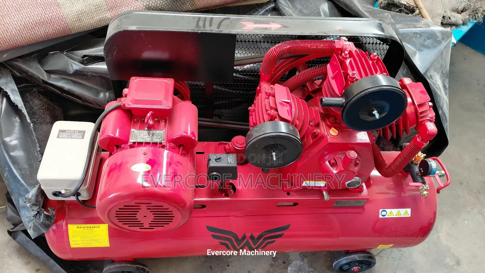 Commercial 200l Single Phase Air Compressor Machine With 10hp Motor.