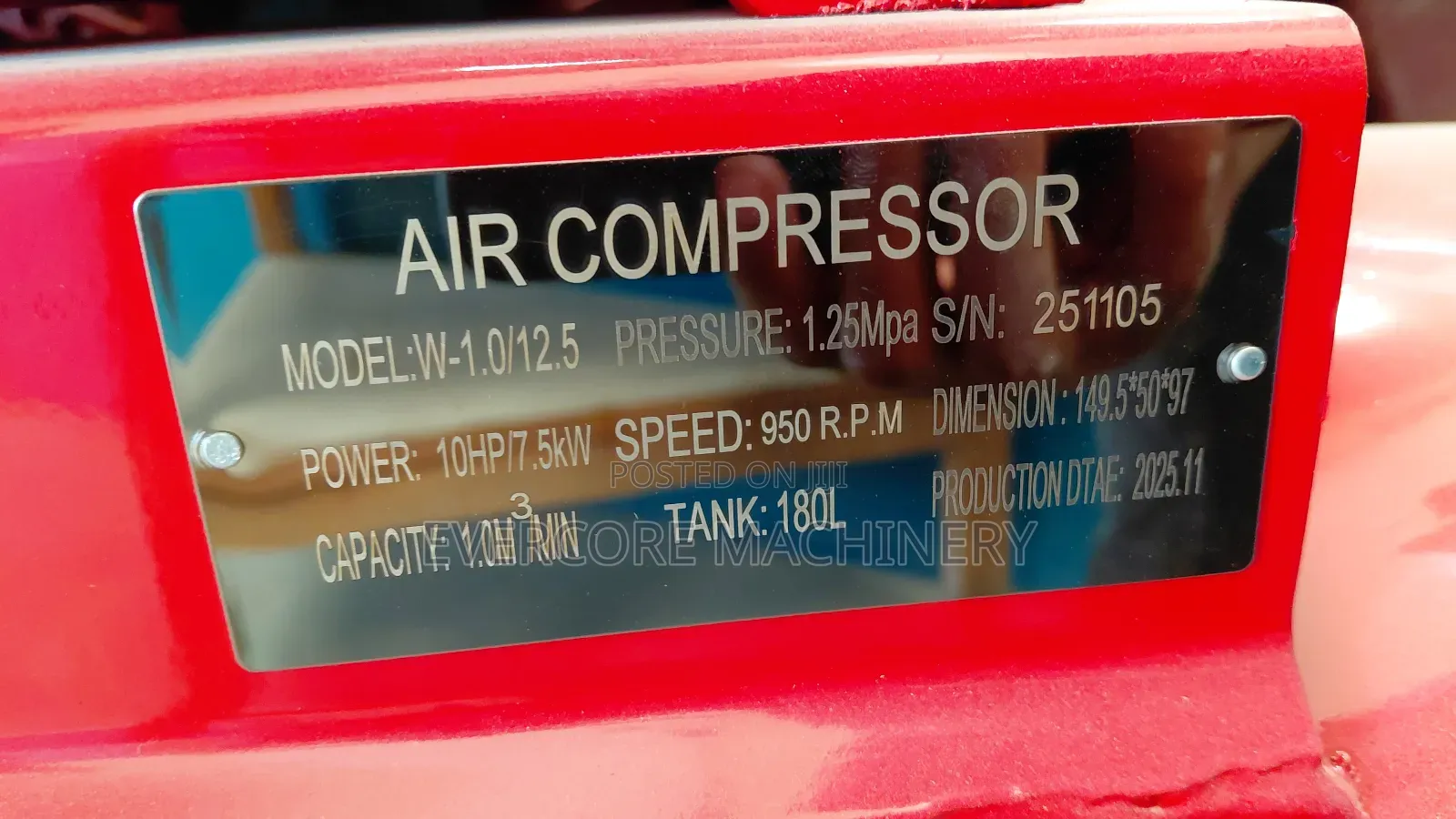 Commercial 200l Single Phase Air Compressor Machine With 10hp Motor.