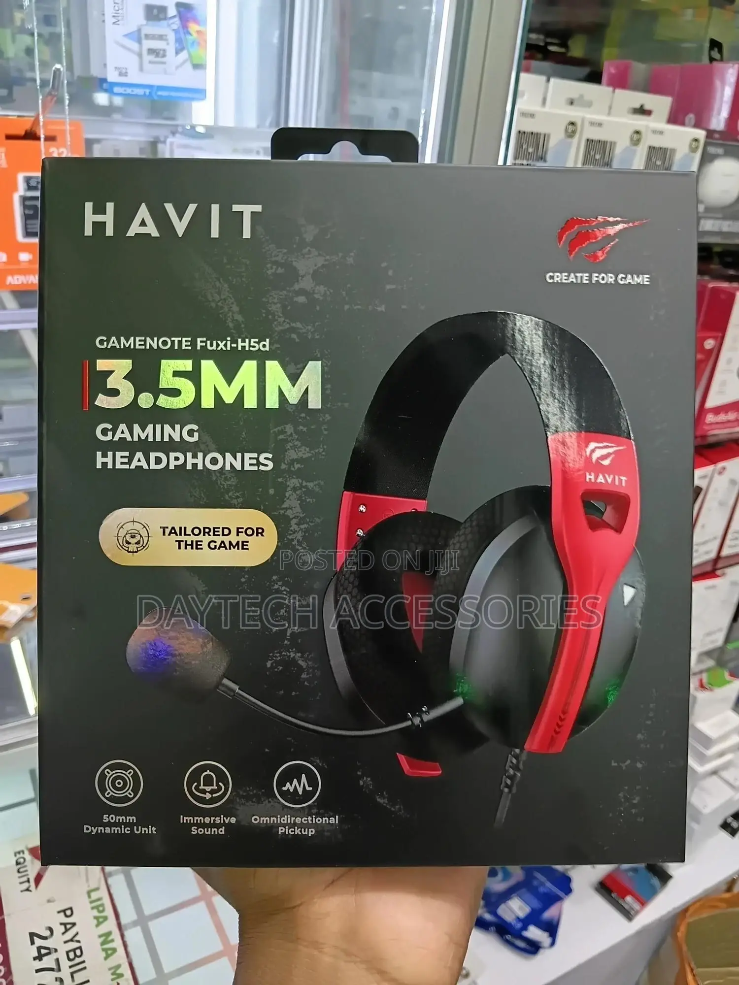 Havit Fuxi-H5d 3.5mm Wired Gaming Headphones Black / Red