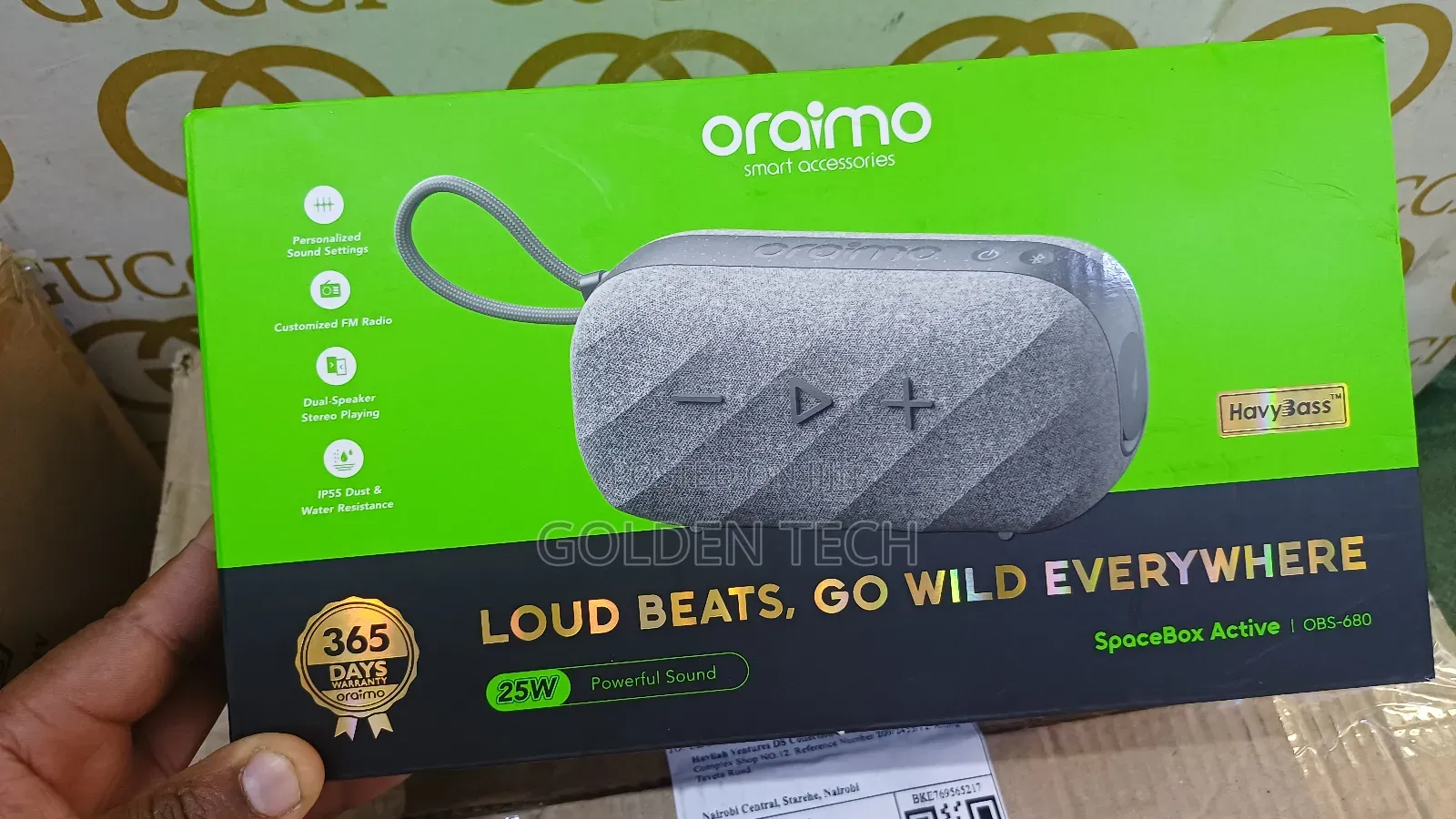 Oraimo Spacebox Active 25w Powerful Fm Custom Portable Speaker