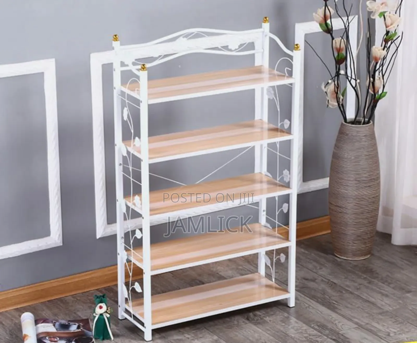 5-Layer Heavy Duty Shoe Rack Wood Metal – Ev