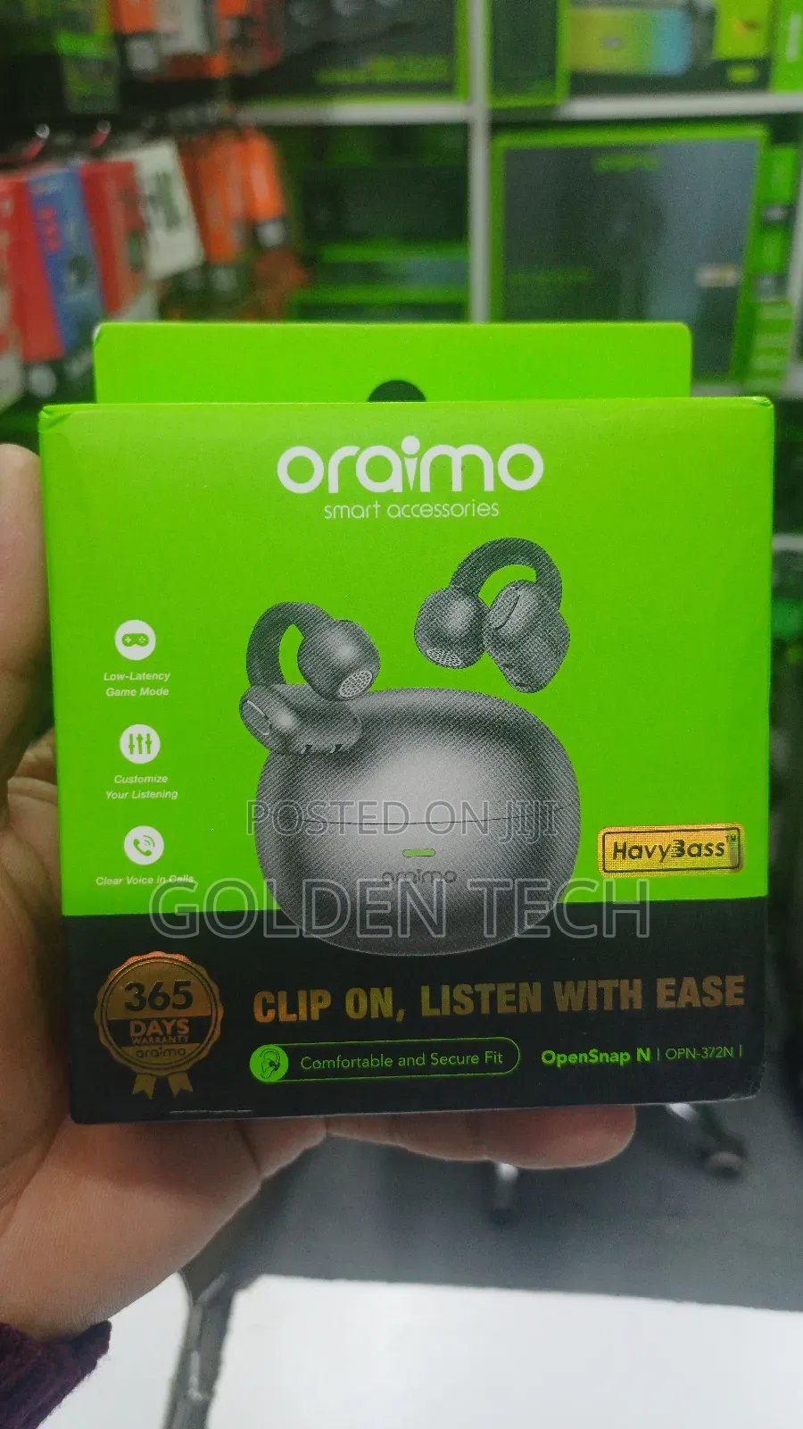 Oraimo Opensnap N Clip-on Wireless Earbuds