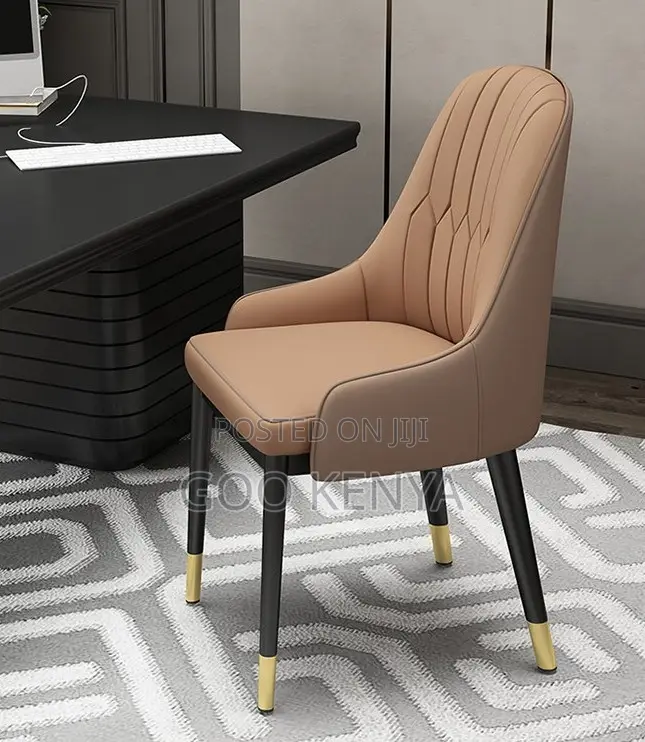 Home Chair; Modern Leather Dining Chair Without Armrests