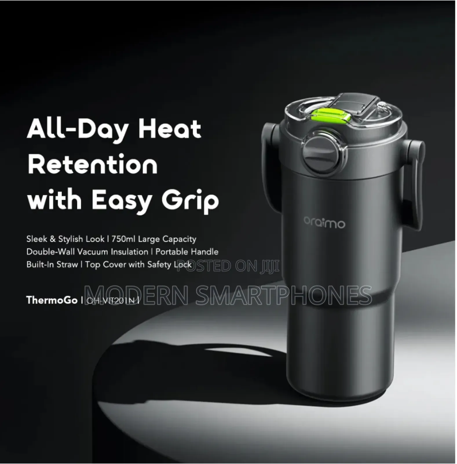 Oraimo Thermogo 750ml Stainless Steel Insulated Thermos