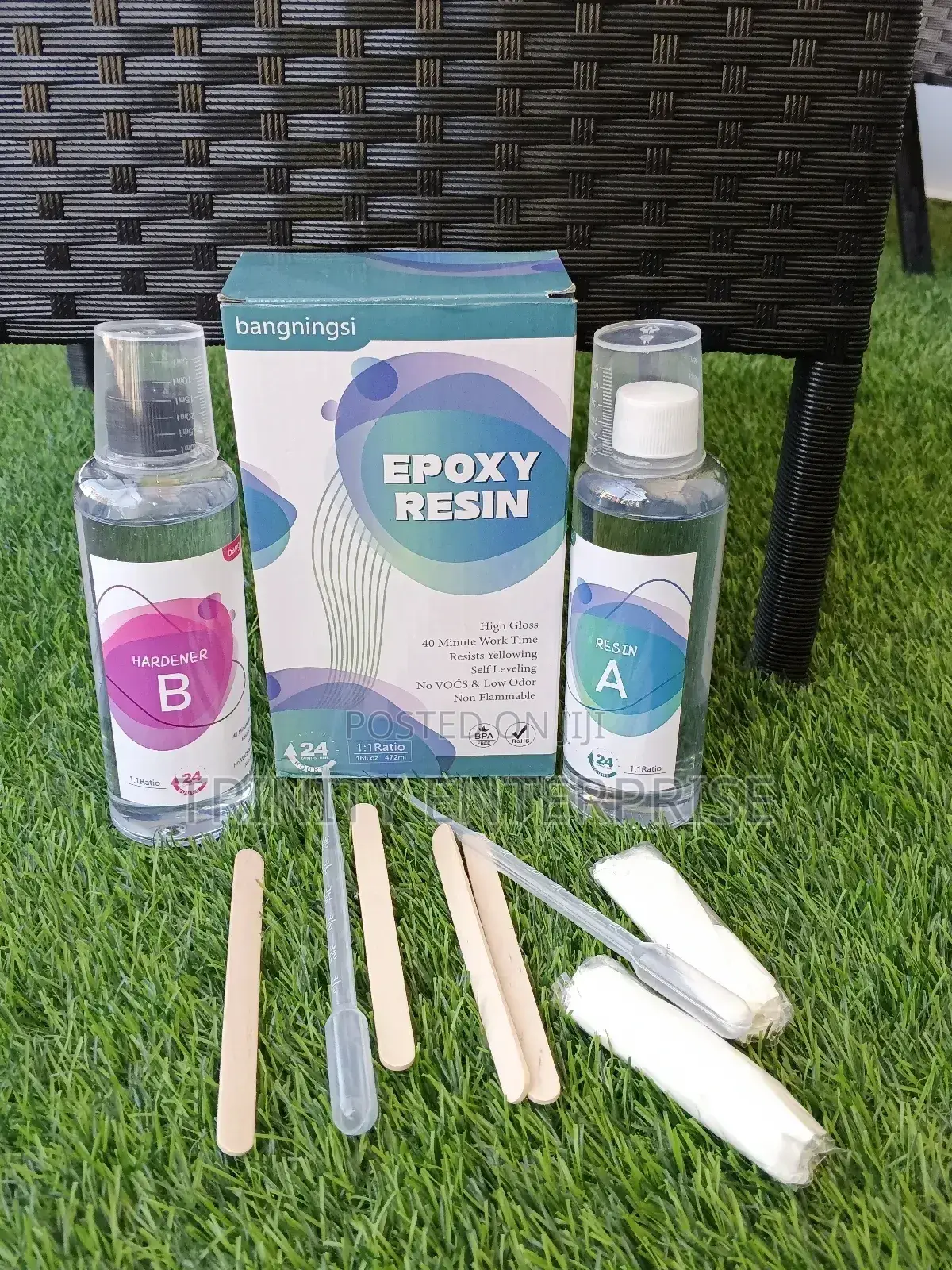 1:1 Kit Crystal Clear Ab Epoxy Resin and Hardener 500g 1:1