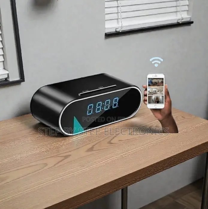 Cleary Night Vision and Motion Detection Hidden Wifi Clock Camera