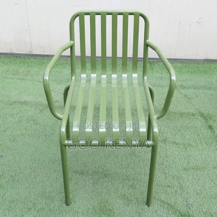 Home Chair; Heavy-duty Plastic Striped Outdoor Chair For Garden
