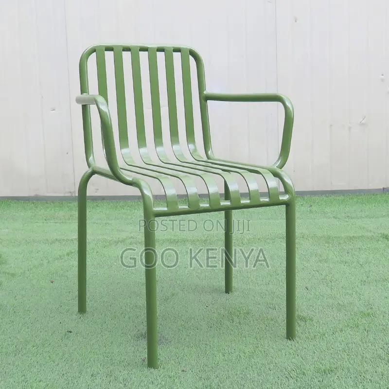 Home Chair; Heavy-duty Plastic Striped Outdoor Chair For Garden