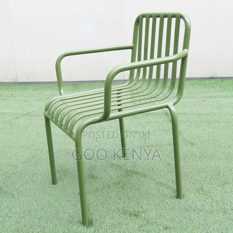 Home Chair; Heavy-duty Plastic Striped Outdoor Chair For Garden