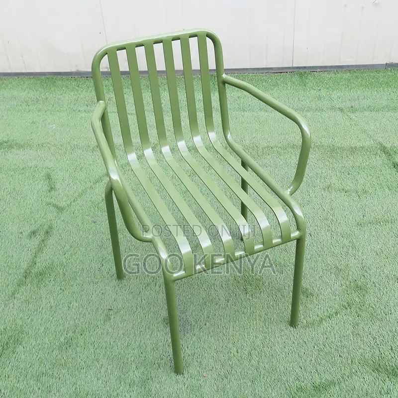 Home Chair; Heavy-duty Plastic Striped Outdoor Chair For Garden