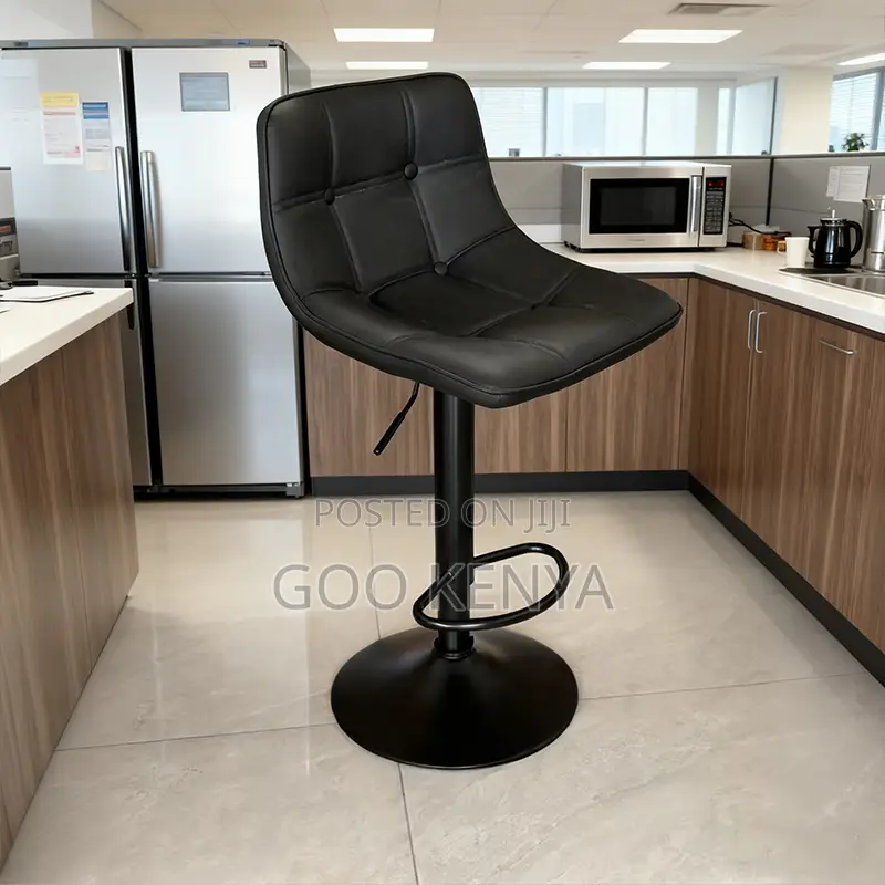 Home Bar Stool; Home Leather Stool With Back And Gas-lift Adjust