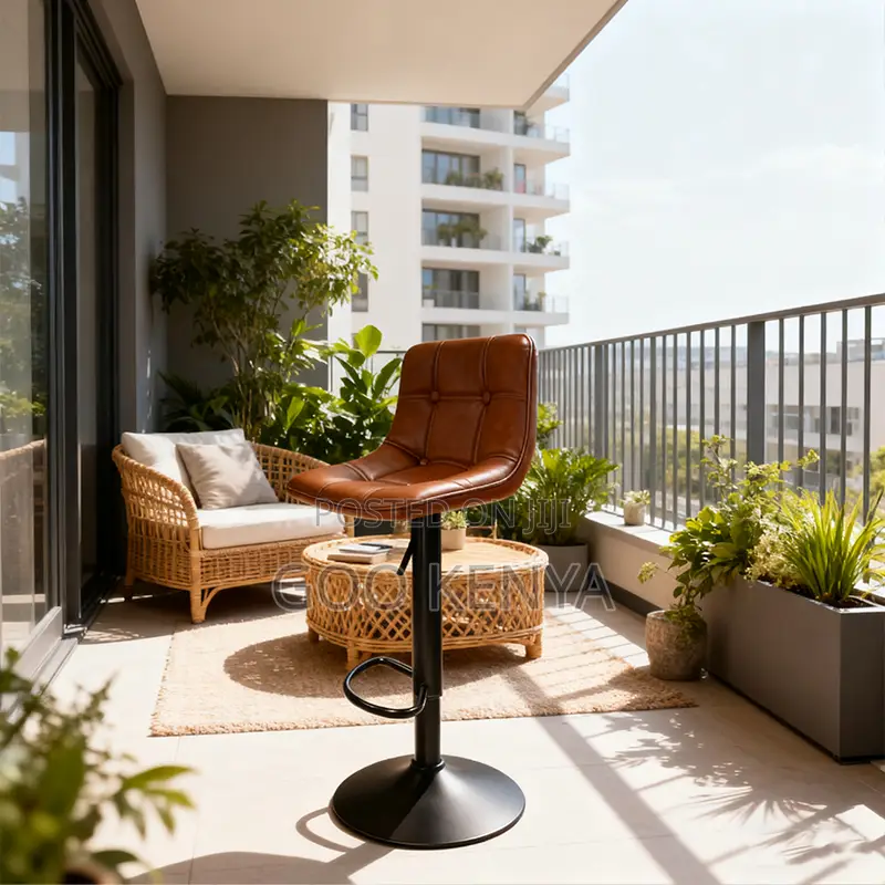 Home Bar Stool; Home Leather Stool With Back And Gas-lift Adjust