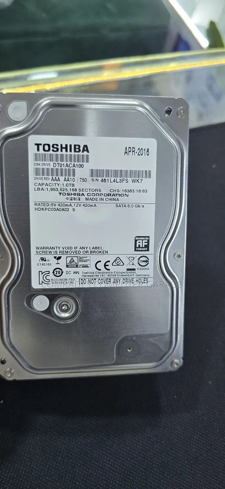 Toshiba 3.5-Inch Internal Desktop Hard Drive.