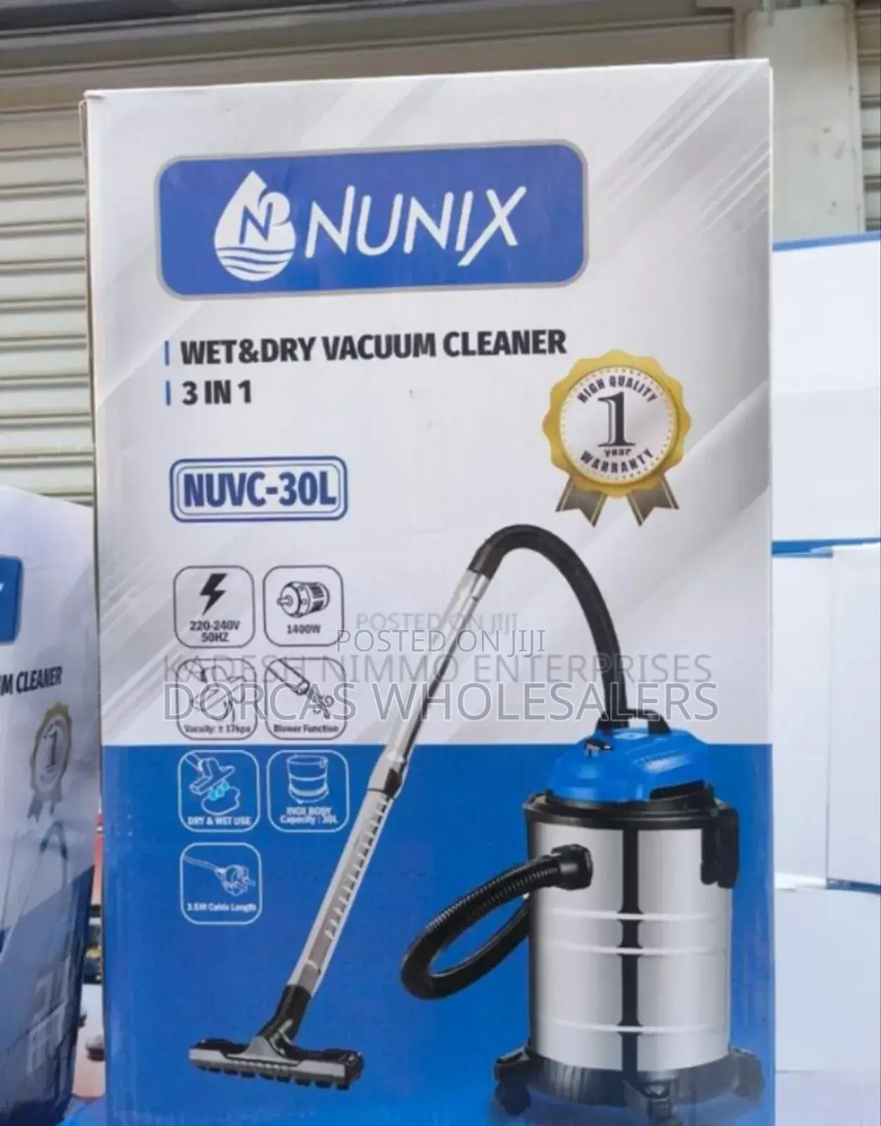 Approved Nunix 30l Vacuum Cleaner. New Arrivals Pay on Delivery