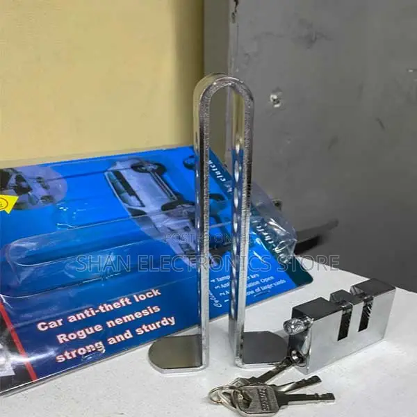 Pedal Lock -.Silver Anti-Theft Stainless Steel Security Tool