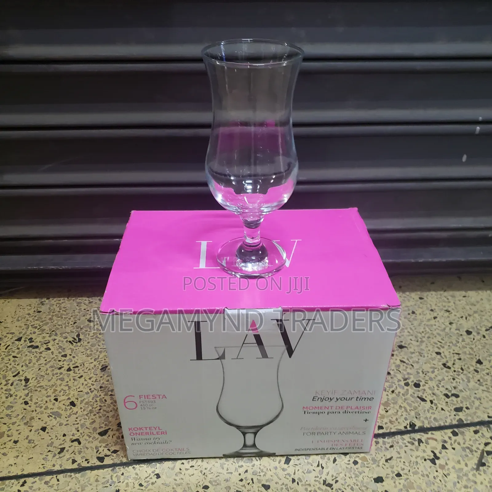 6pc Hurricane Cocktails Glasses